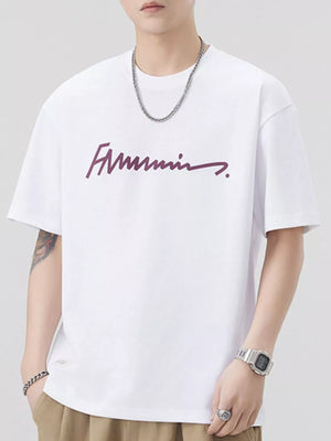 Men's Plus Size Round Neck Short Sleeve T-Shirt - Farnelli