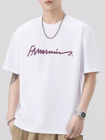 Men's Plus Size Round Neck Short Sleeve T-Shirt - Farnelli