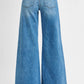 RISEN Full Size Mid Rise Wide Front Patch Pocket Jeans Plus Size - Farnelli