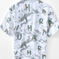 Men's Printed Button Up Short Sleeve Shirt - Farnelli
