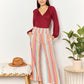 Double Take Striped Smocked Waist Pants with Pockets - Farnelli