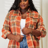 Mandy Plaid Dropped Shoulder Shirt - Ochre