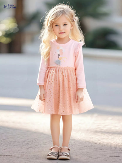 Children's Rabbit Long Sleeve Tulle Dress - Farnelli