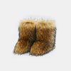 Thermal Fuzzy Platform Boots - Caramel