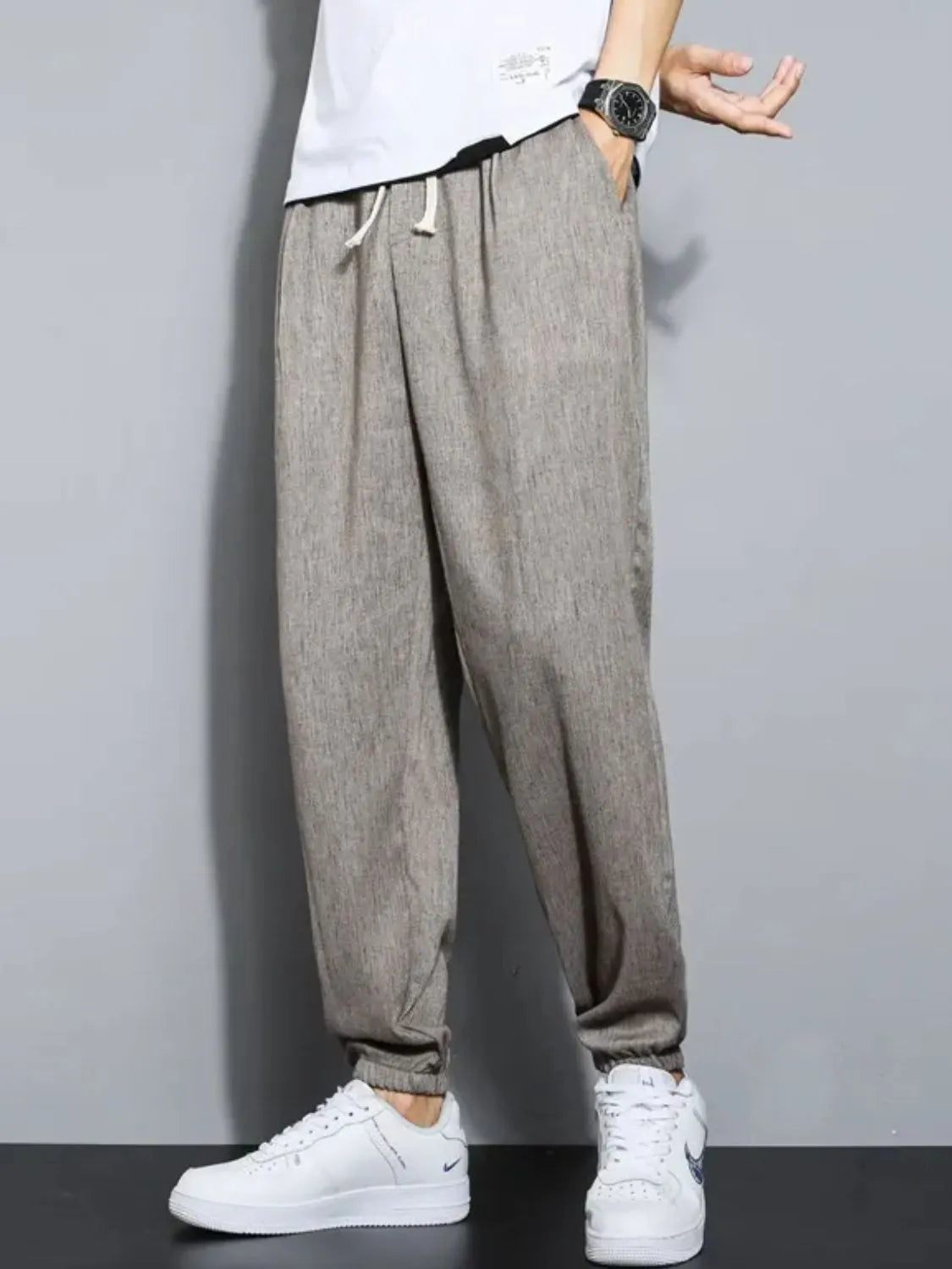 Men's Plus Size Casual Drawstring Jogger Pants - Farnelli