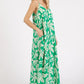 Mittoshop Printed V-Neck Maxi Cami Dress with Pockets - Farnelli