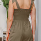 ODDI Full Size Bodice Smocked Sleeveless Jumpsuit - Farnelli
