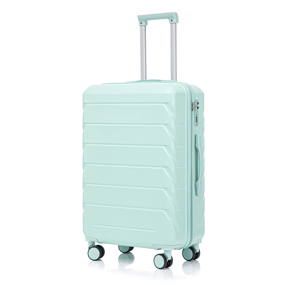 HouseOfZazla 3-piece spinner wheel luggage set with combination locks and telescoping handles