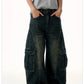 Men's Wide Leg Wash Cargo Jeans - Farnelli