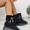 Round Toe Platform Boots - Black