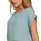 Zenana Heavy Woven Span Crop Tee & Skirt Set - Farnelli