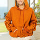 BiBi Ruched Long Sleeve Washed Fleece Hoodie - Farnelli