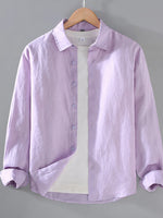 Men's Plus Size Button Up Long Sleeve Shirt - Farnelli