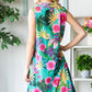 Heimish Full Size Floral Johnny Collar Sleeveless Dress Plus Size - Farnelli
