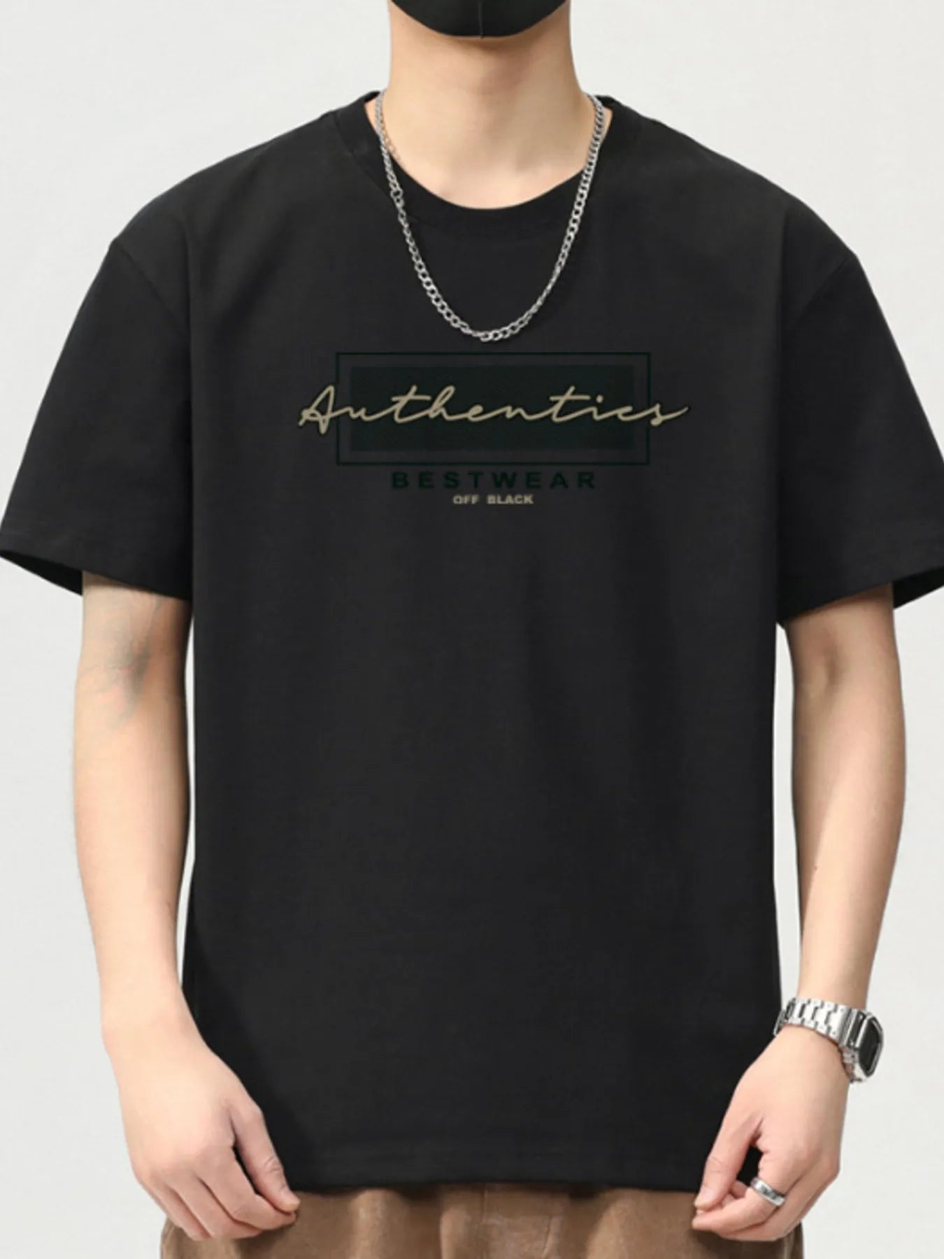 Men's Plus Size Round Neck Short Sleeve T-Shirt - Farnelli