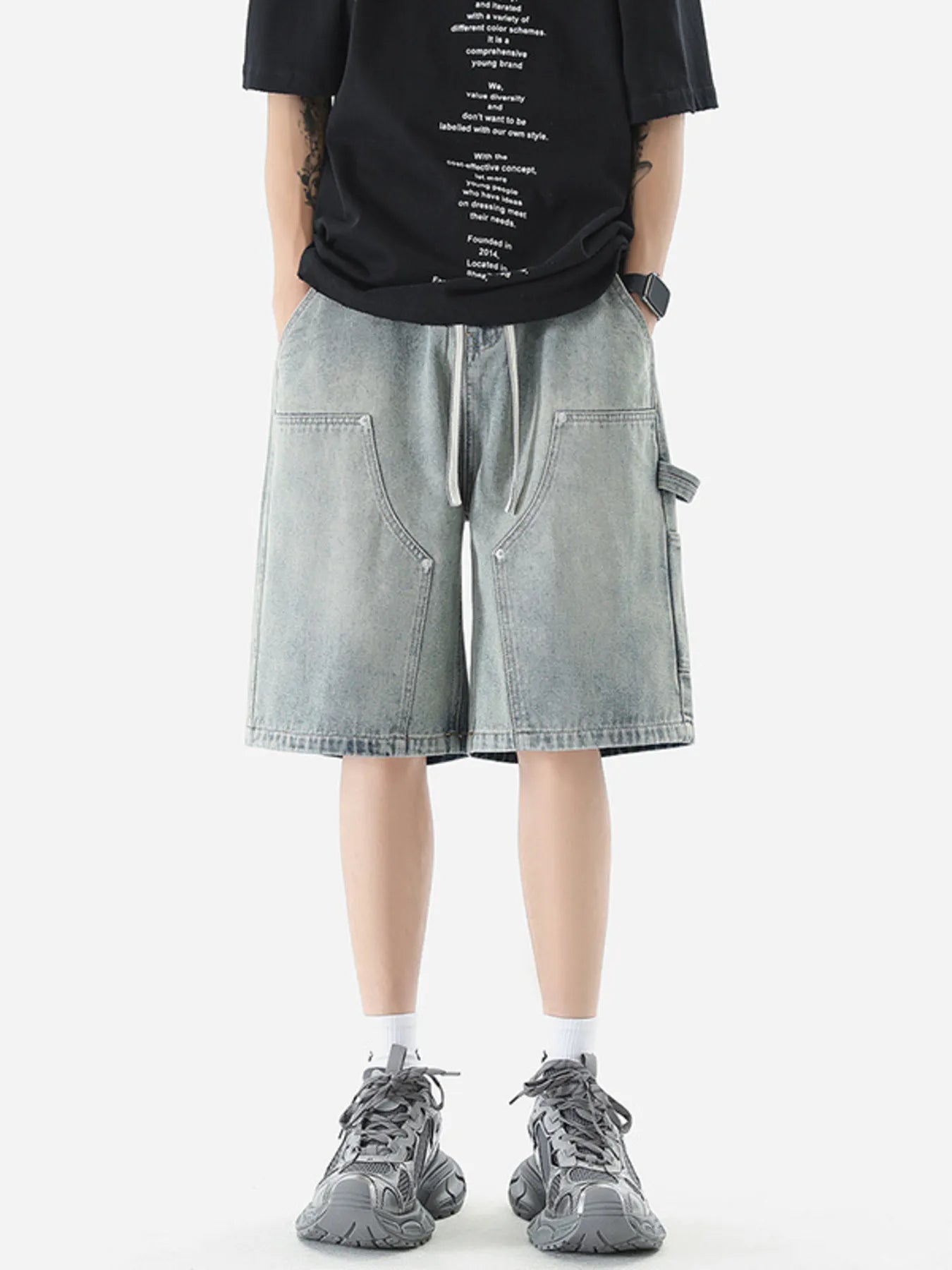 Men's Vintage Wash Denim Shorts - Farnelli