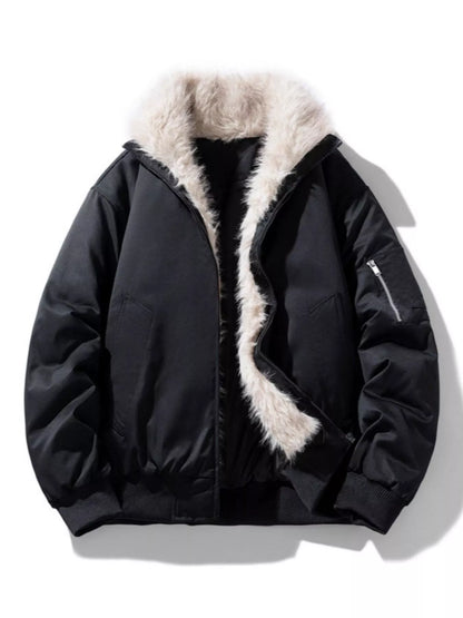 Men's Plus Size Zip Up Bomber Jacket - Farnelli