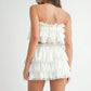 MABLE Ruffle Layered Crop Top and Mini Skirt Set - Farnelli