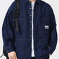 Men's Plus Size Button Up Long Sleeve Denim Shirt - Farnelli
