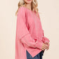 Mittoshop Mineral Wash Raglan Long Sleeve Oversized Top - Farnelli