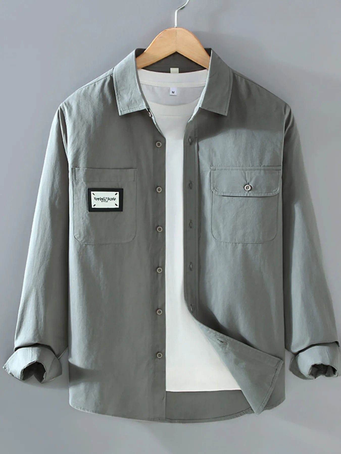 Men's Plus Size Button Up Long Sleeve Shirt - Farnelli