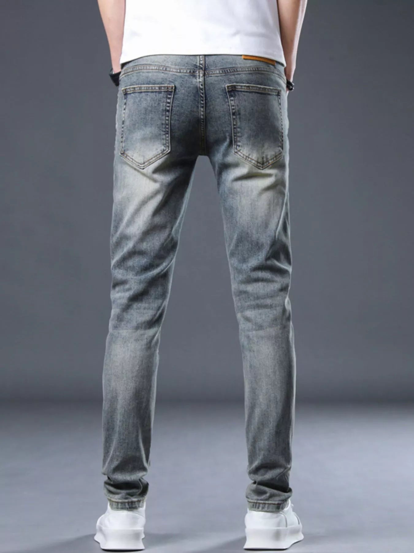 Men's Distressed Slim Fit Jeans - Farnelli
