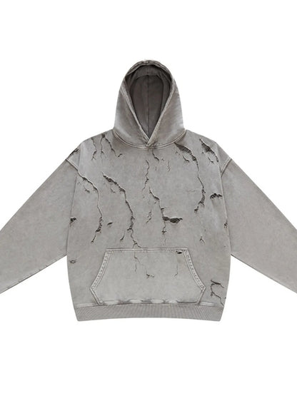 Men's Distressed Long Sleeve Hoodie - Farnelli