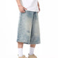 Men's Plus Size Distressed Washed Demin Shorts - Farnelli