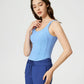 Millennia Round Neck Wide Strap Active Tank with Detachable Chest Pads - Farnelli