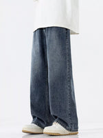 Men's Full Size Wide-Leg Relaxed Fit Jeans Plus Size - Farnelli