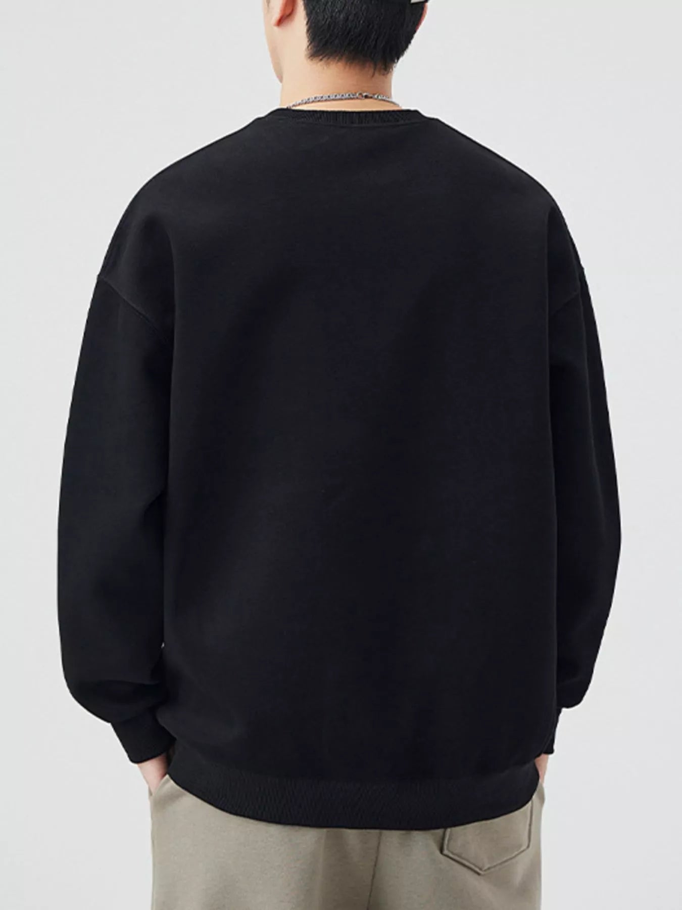 Men's Plus Size Crew Neck Long Sleeve Sweatshirt - Farnelli