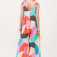 And The Why Tied Shoulder Straps Wide-Leg Geo Print Jumpsuit - Farnelli