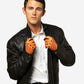 CA0322 (saddle) - Men's Italian cashmere lined deerskin dress driving gloves