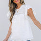 Alondra Lace Flutter Sleeve Eyelets Blouse - Farnelli