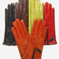 CA0547 (brown) – Women’s Italian lambskin cashmere-lined leather gloves with zipper