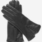 CA0547 (black) – Women’s Italian lambskin cashmere-lined leather gloves with zipper