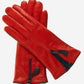 CA0547 (red) – Women’s Italian lambskin cashmere-lined leather gloves with zipper