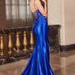 Lace & Stretch Satin Gown - Farnelli