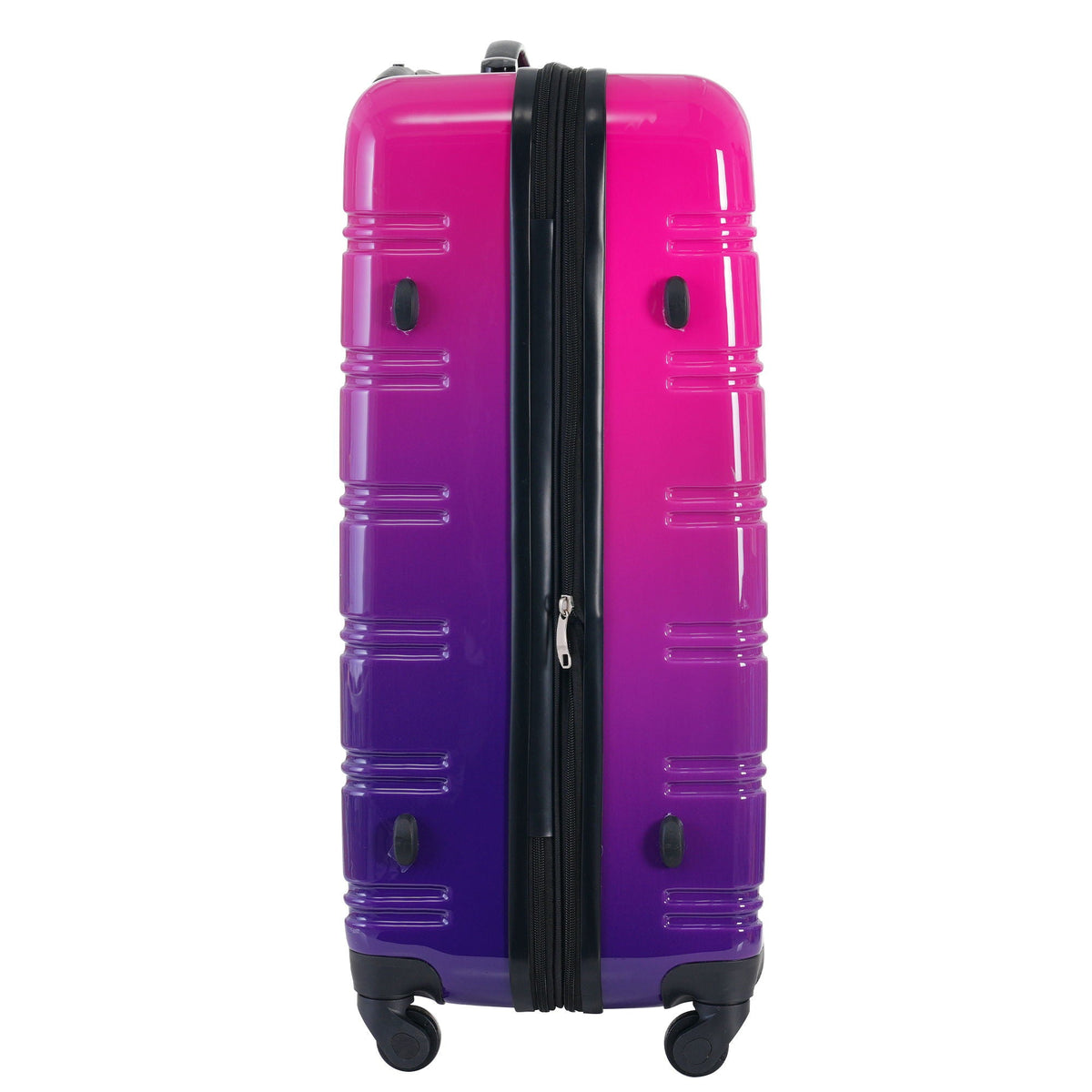 HouseOfZazla gradient color hardshell luggage set with spinner wheels and TSA lock in light blue or purple
