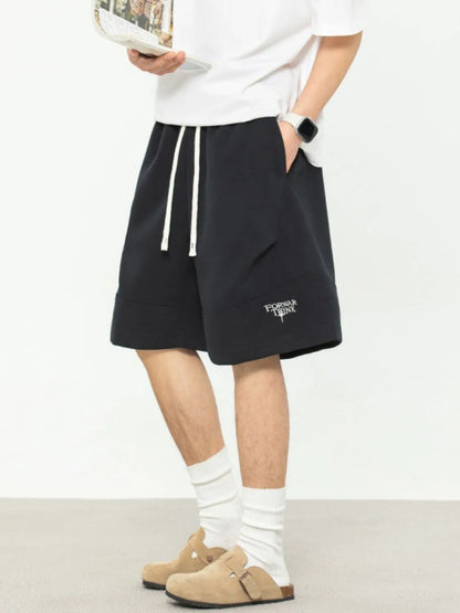 Men's Plus Size Drawstring Shorts with Pockets - Farnelli