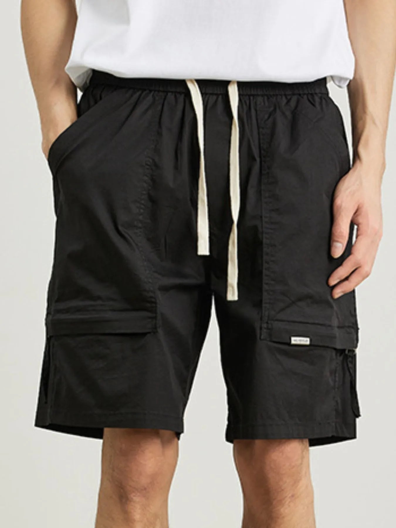 Men's Plus Size Casual Cargo Drawstring Shorts - Farnelli