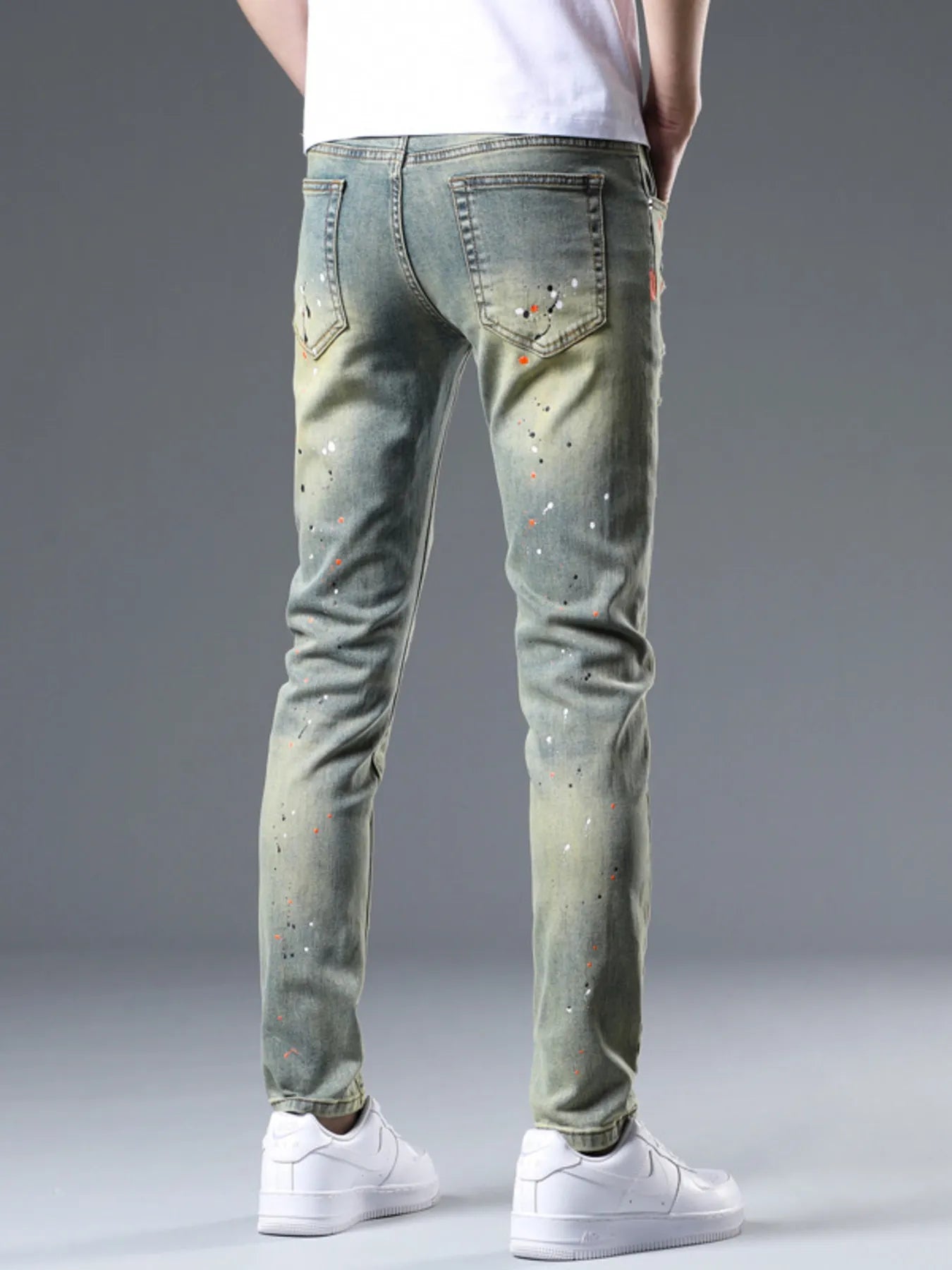Men's Distressed Slim Fit Jeans - Farnelli