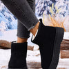 Round Toe Platform Boots - Black
