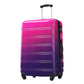 HouseOfZazla gradient color hardshell luggage set with spinner wheels and TSA lock in light blue or purple