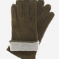 CA3466 (pine) - Men's Italian handsewn sueded lamb shearling gloves