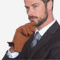 CA3633 (cork) - Handsewn Italian carpincho men’s rabbit fur-lined dress gloves