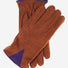 Men's Italian Carpincho cashmere-lined winter gloves with cork accents, crafted by Leather Gloves Online for stylish warmth.