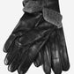 CA3915 (black) - Men’s Italian cashmere-lined leather gloves with ribbed inner cashmere cuff