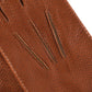CA3976 (cognac) -Men's Italian cashmere lined leather gloves with unique contrast points