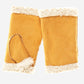 CA4163 (sunshine) - Women’s Italian lamb shearling fingerless gloves